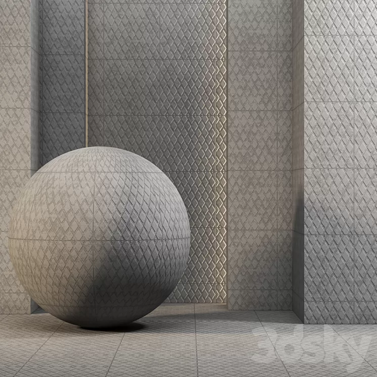 Cement Mosaic Texture 4k Seamless - Tileable 3D Model