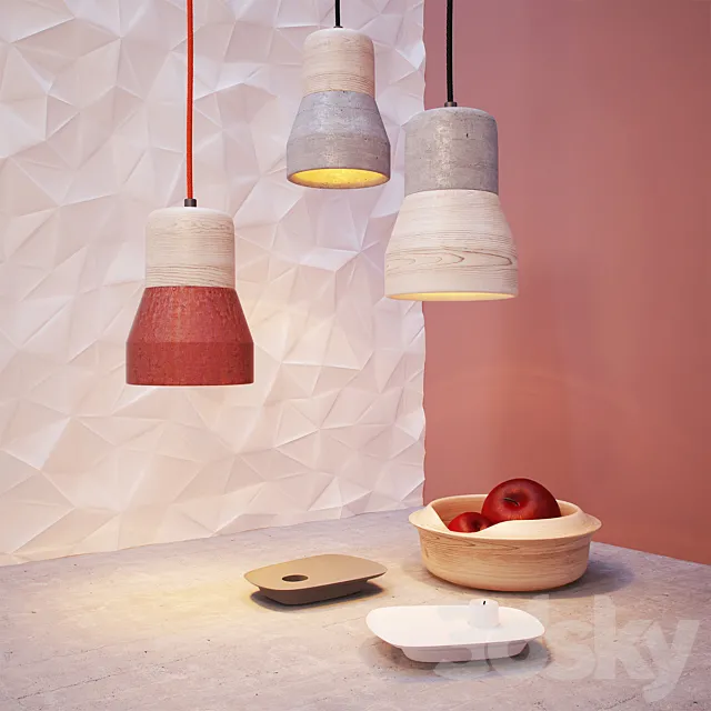 Cement_wood_lamp_ & _decor Free Download