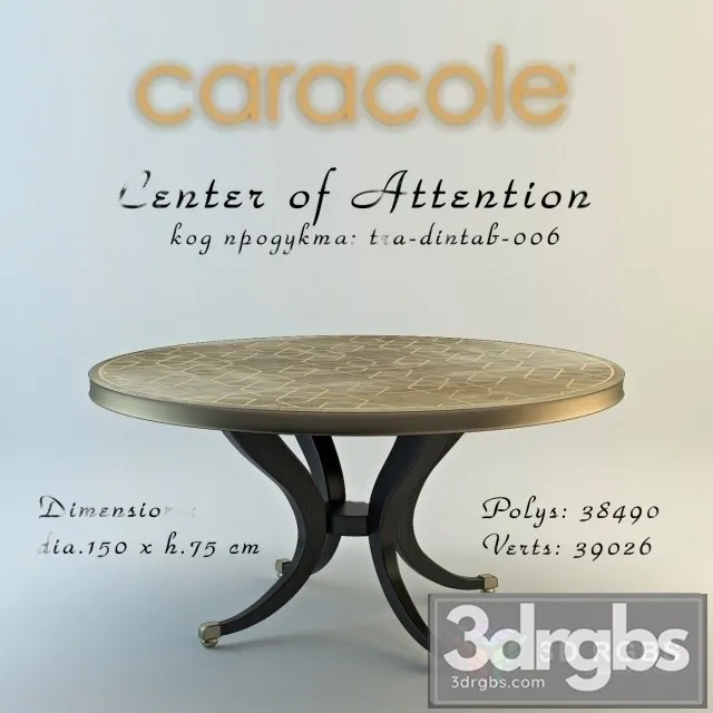 Center Attention Table 3D Model Free