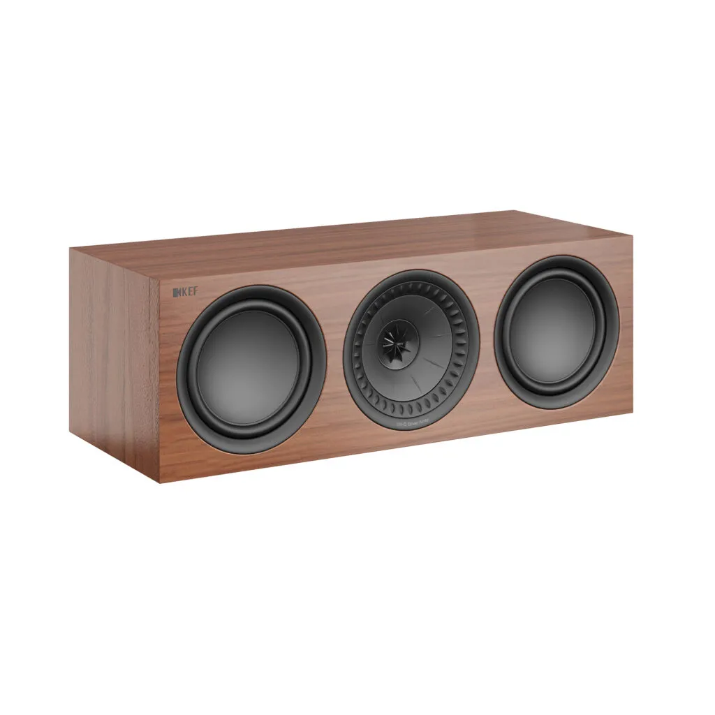Centre Channel HiFi Speakers Q250c Walnut by KEF
