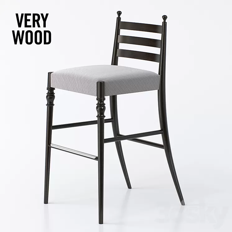 CENTURY 16 Upholstered counter stool 3D Model