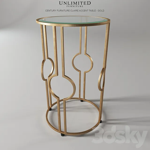 CENTURY FURNITURE CLAIRE ACCENT TABLE 3D Model