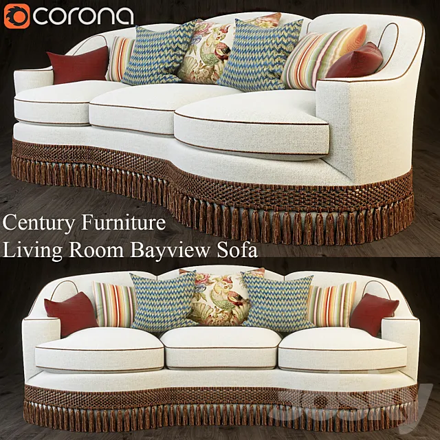 Century Furniture Living Room Bayview Sofa 3DModel