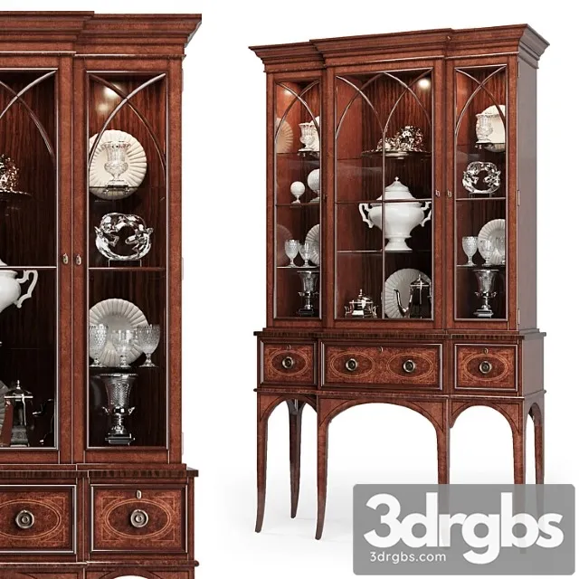 Century - wellington court breakfront display cabinet 30h-423 3D Model Free