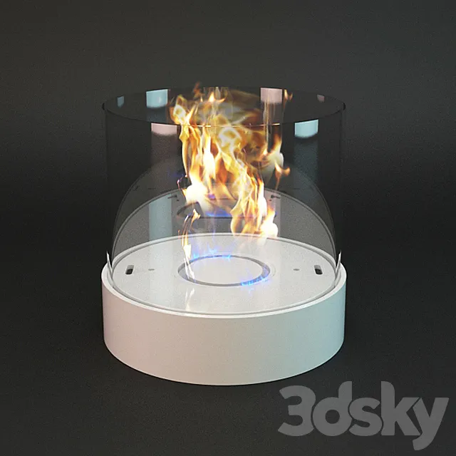Ceramic Bio Fireplace 3D Model