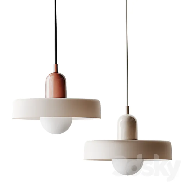 Ceramic Disc Orb Pendant By In Common With 3D Model