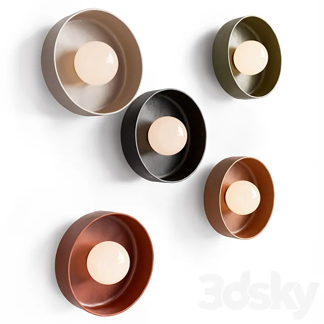 Ceramic Disc Orb Surface Mount 3D Model