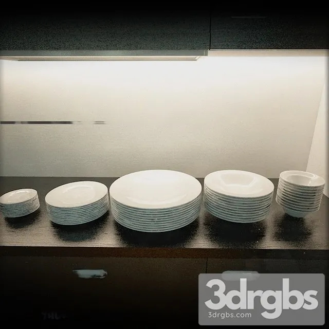 Ceramic Dishes 3D Model Free