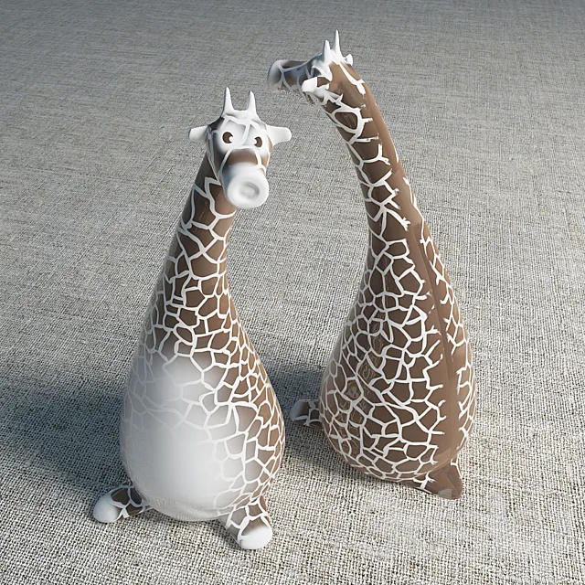 Ceramic figurine of a giraffe 3D Model