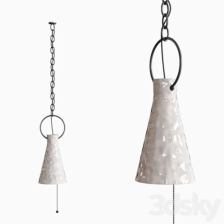 Ceramic Funnel Pendant Light 3D Model Free