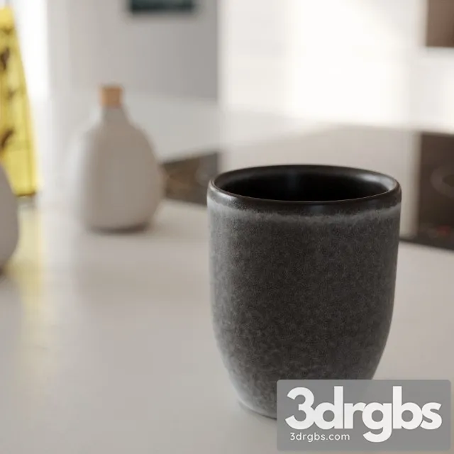 Ceramic Mug 02 3D Model Free