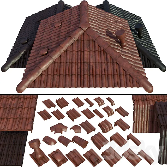 Ceramic roof tiles Free Download