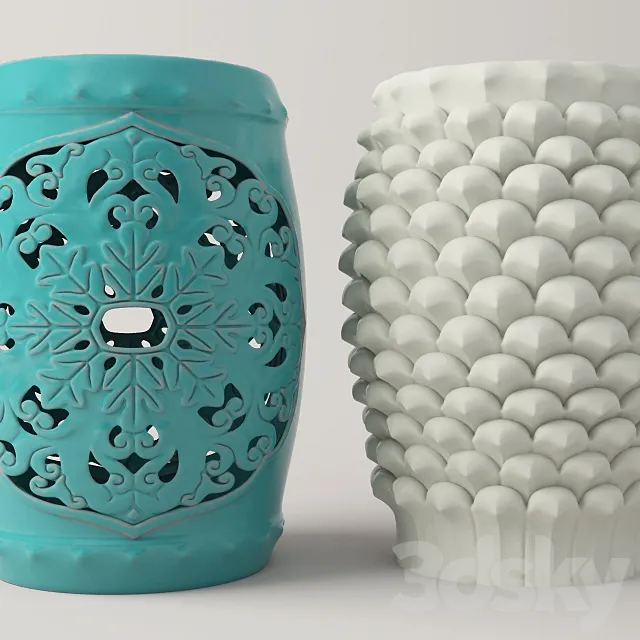Ceramic Stools 3D Model