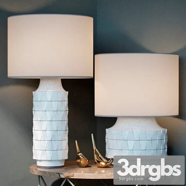Ceramic Texture Table Lamp Tall 3D Model Free