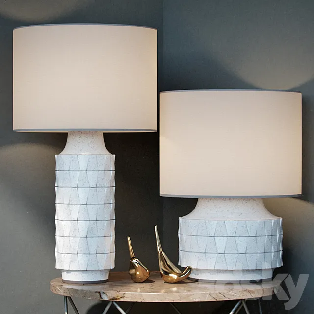 Ceramic Texture Table Lamp - Tall 3DModel