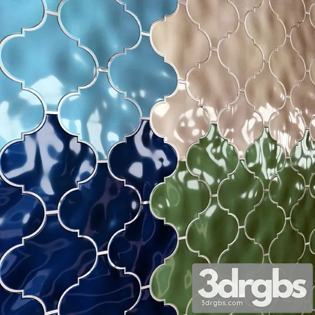 Ceramic tile kerama marazzi arabesque majolica 3D Model Free