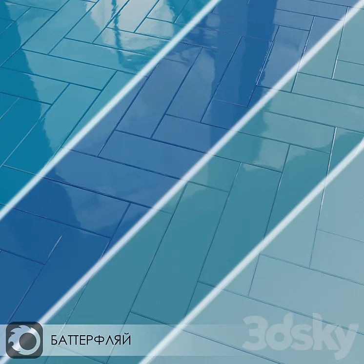 Ceramic Tile Kerama Marazzi BUTTERFLY 3D Model Free