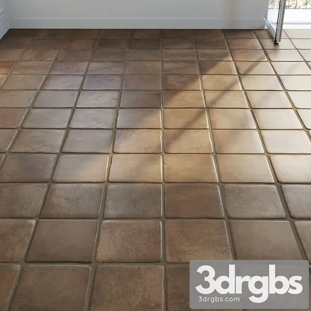 Ceramic tile set 02 - terracotta 3D Model Free