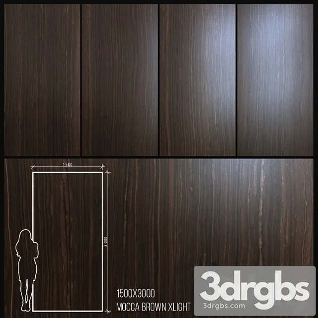 Ceramic tile urbatek porcelanosa xlight mocca brown 1500x3000 3D Model Free
