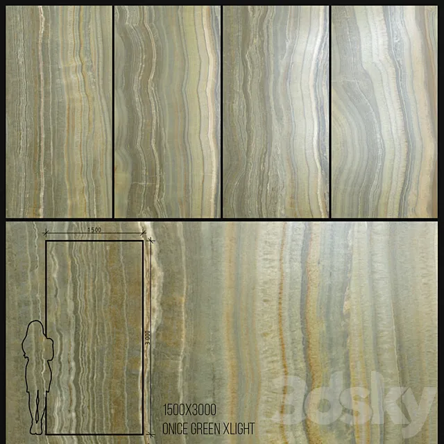 Ceramic Tile Urbatek Porcelanosa Xlight Onice Green 1500x3000 Free Download