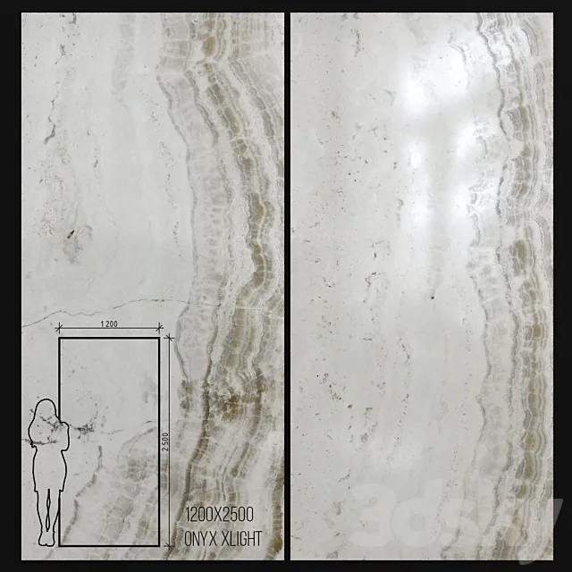 Ceramic Tile Urbatek Porcelanosa Xlight Onyx 1200x2500 3D Model