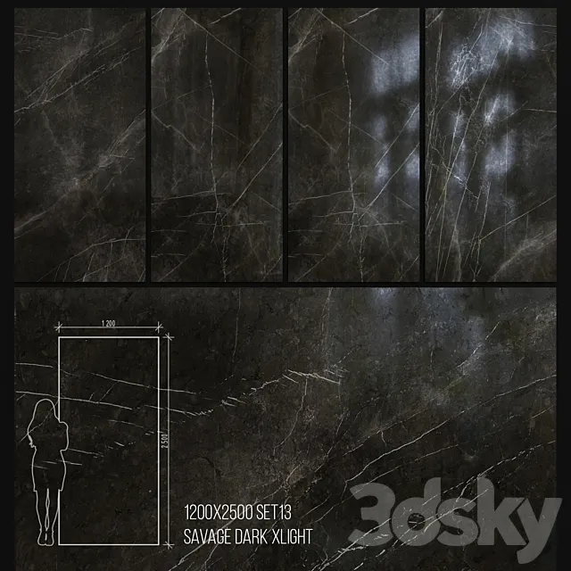 Ceramic Tile Urbatek Xlight 1200 X2500 Savage 3D Model