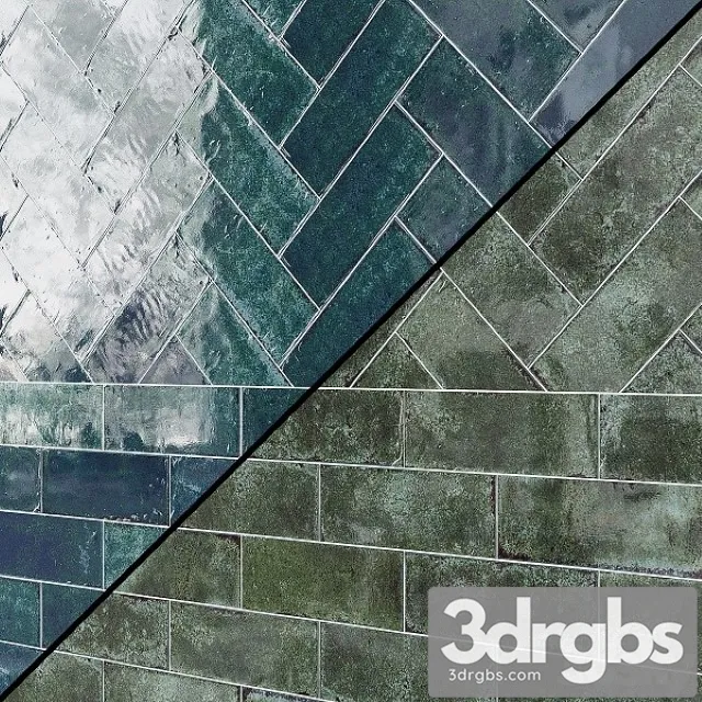 Ceramic Tiles Atlas Concorde Vetri Bricks 3D Model Free