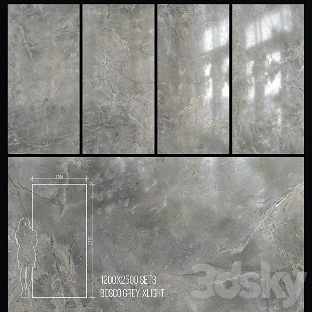 Ceramic Tiles Bosco 1200x2500 3D Model
