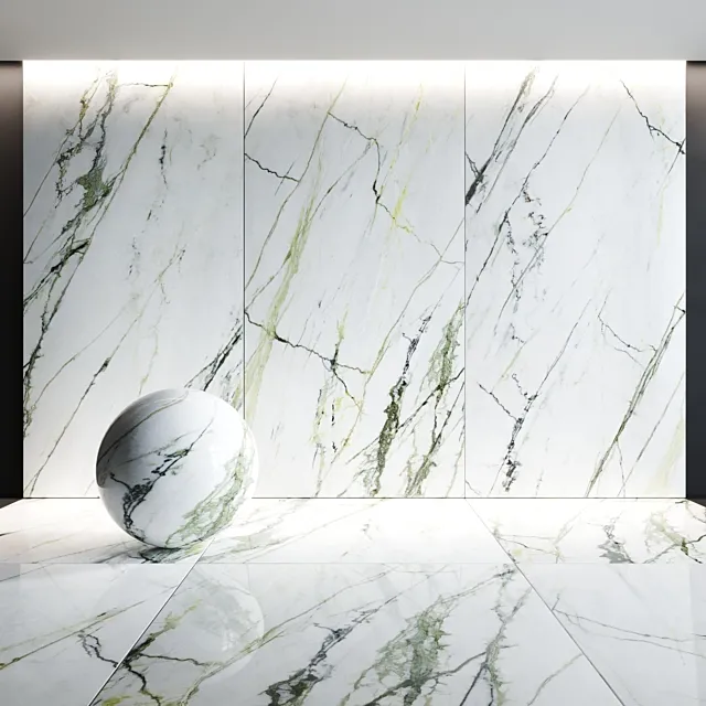 Ceramic Tiles Urbatek Porcelanosa Xlight Calacatta Green 3D Model