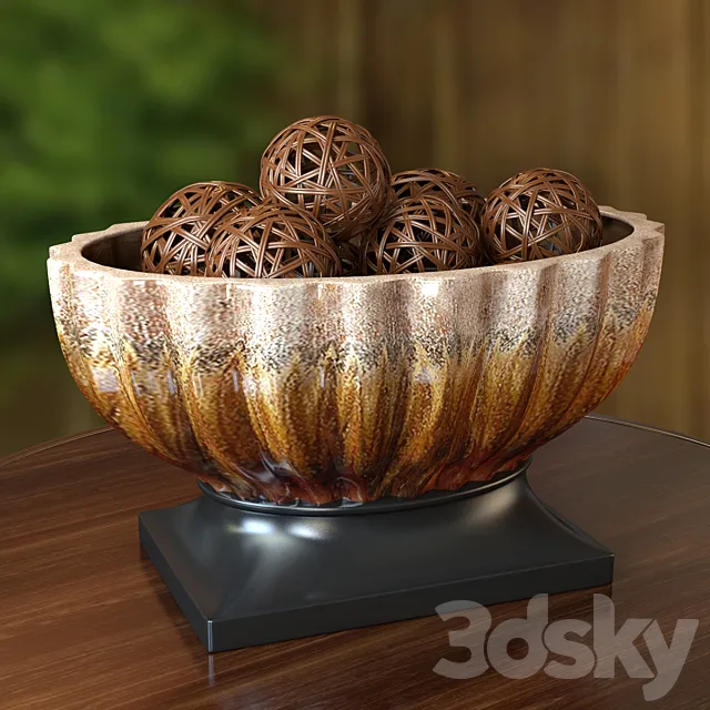 ceramic vase with decorative balls Free Download