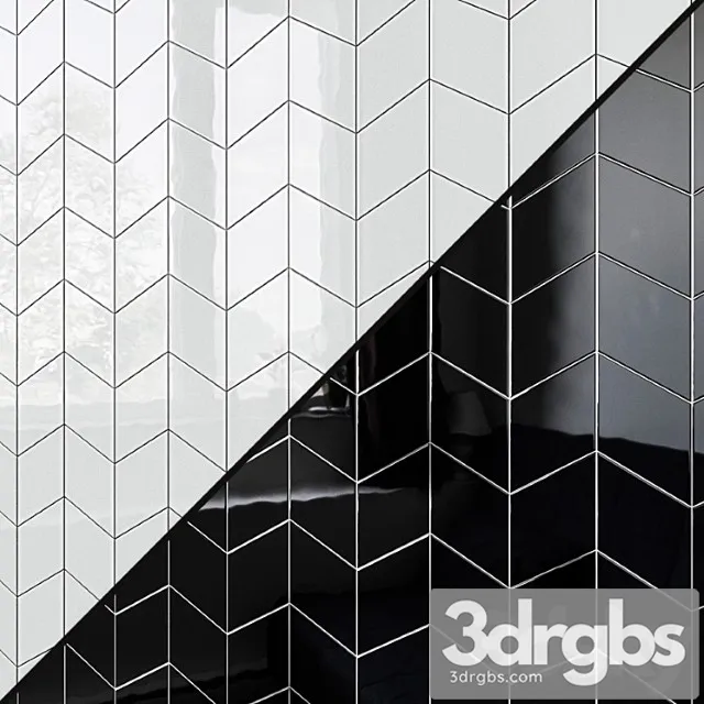 Ceramic wall tile equipe rhombus wall 3 7 variants 3D Model Free
