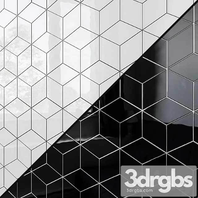 Ceramic wall tile equipe rhombus wall 7 colors 3D Model Free