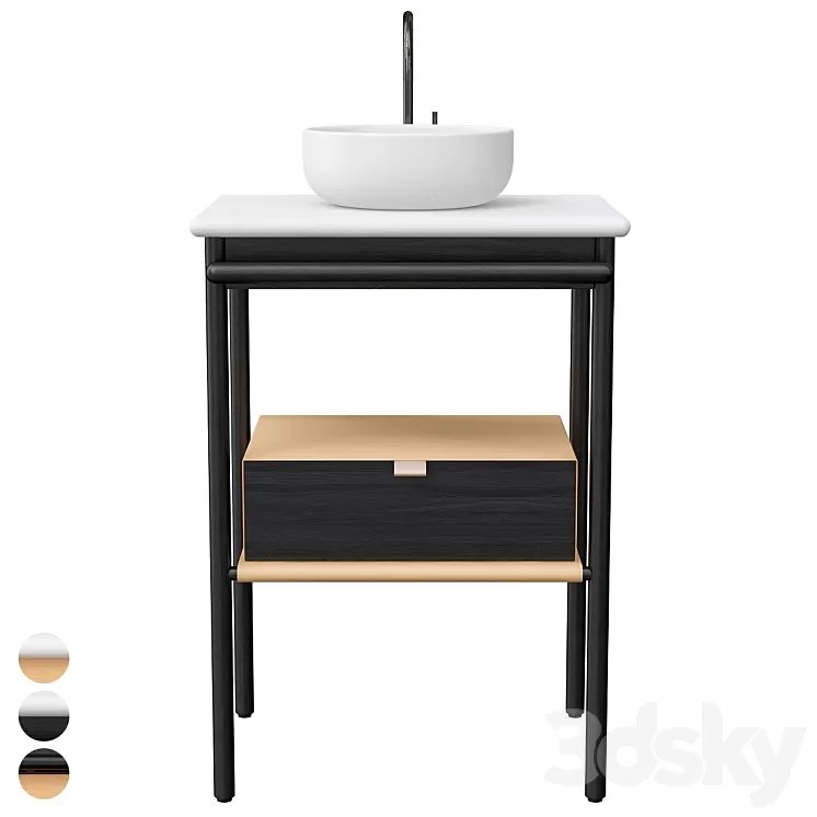 Ceramic Washbasin Vanity 1 3D Model Free