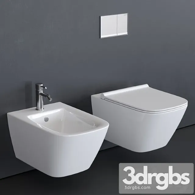 Ceramica Catalano Green Wall Hang Wc 3D Model Free