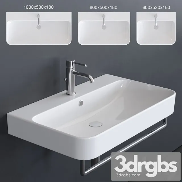 Ceramica Catalano Green Wall Mounted Washbasin 3D Model Free