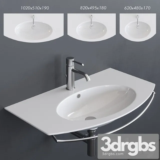 Ceramica Catalano Velis Wall Mounted Washbasin 3D Model Free