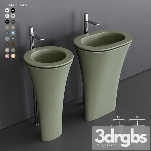 Ceramica Cielo Amedeo Freestanding Washbasin 3D Model Free