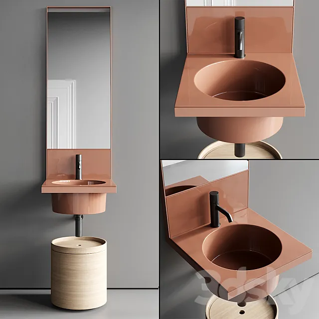Ceramica Cielo Elle Vanity Unit Set 3 3D Model