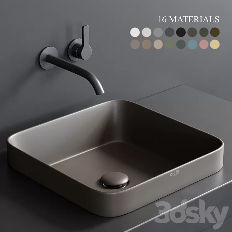 Ceramica Cielo Enjoy 40 Rectangular Washbasin 3D Model