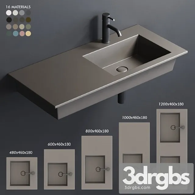 Ceramica Cielo Era Wall Hung Washbasin 3D Model Free