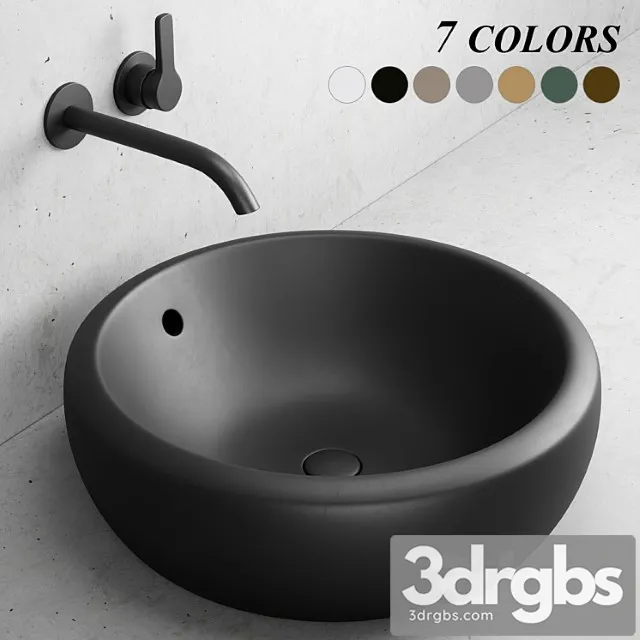 Ceramica Cielo Fluid Washbasin 2 3D Model Free