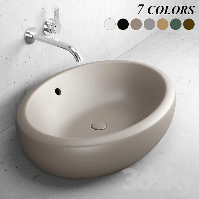 Ceramica Cielo Fluid washbasin 3D Model