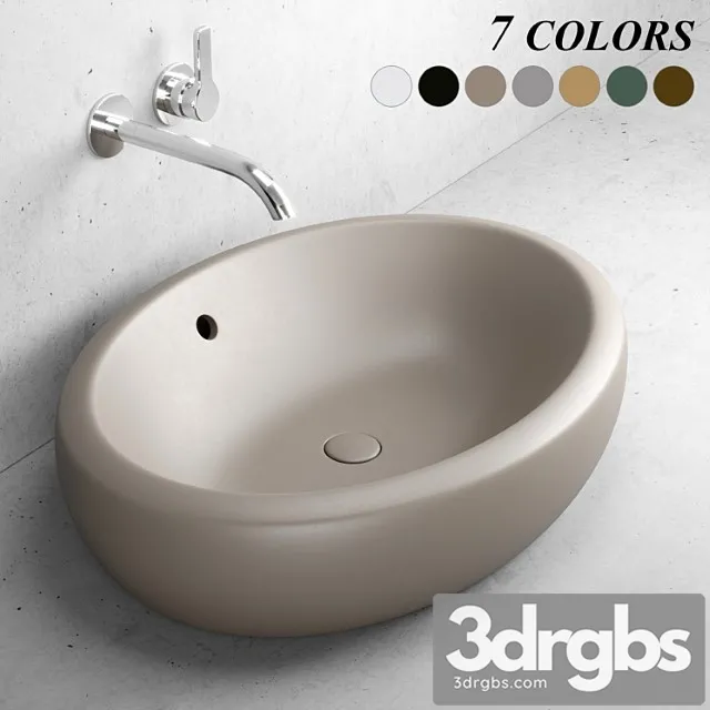 Ceramica Cielo Fluid Washbasin 3D Model Free