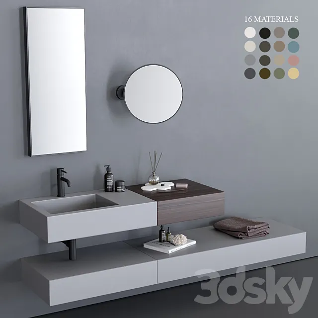 Ceramica Cielo Modulo Washbasin 3D Model