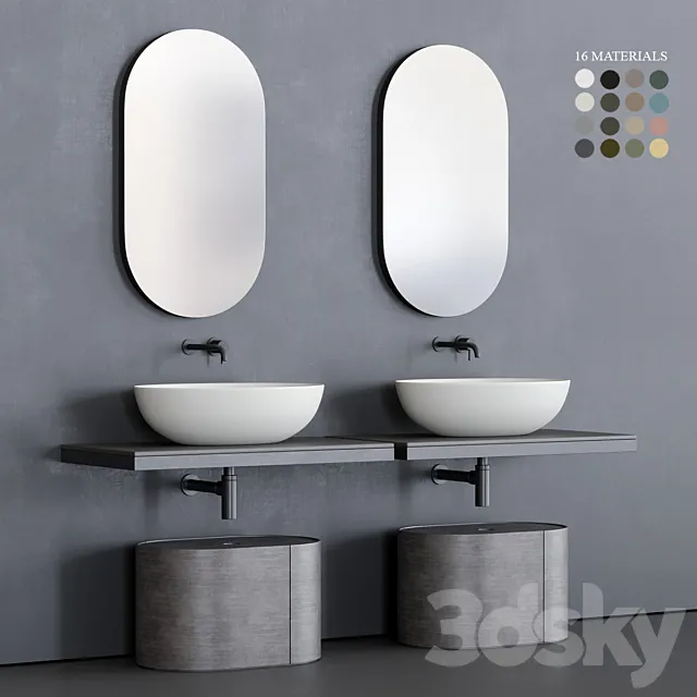 Ceramica Cielo Multiplo set 3 3DModel