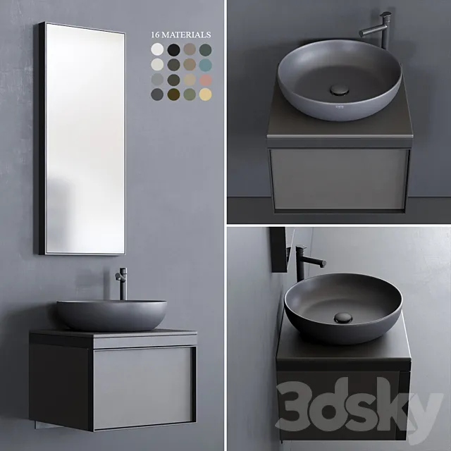 Ceramica Cielo Multiplo set 4 3D Model