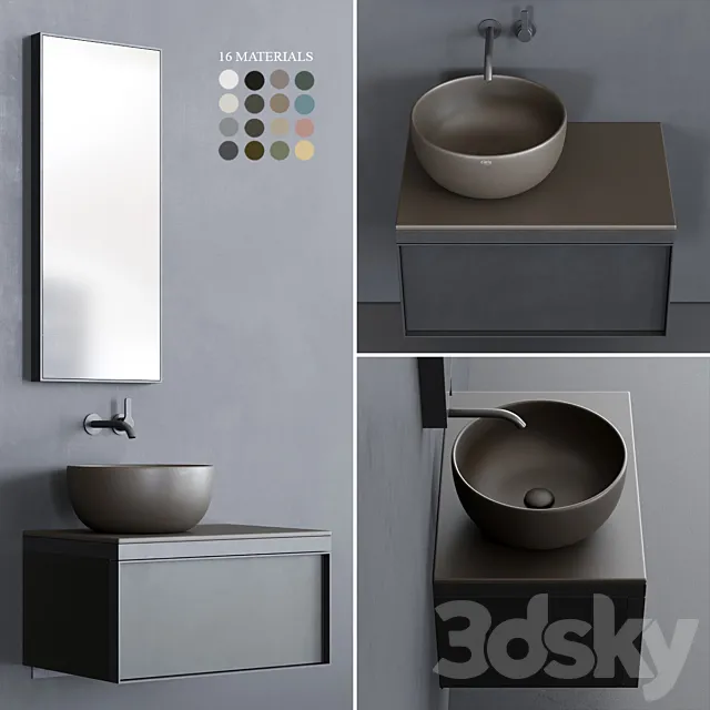 Ceramica Cielo Multiplo set 5 3D Model