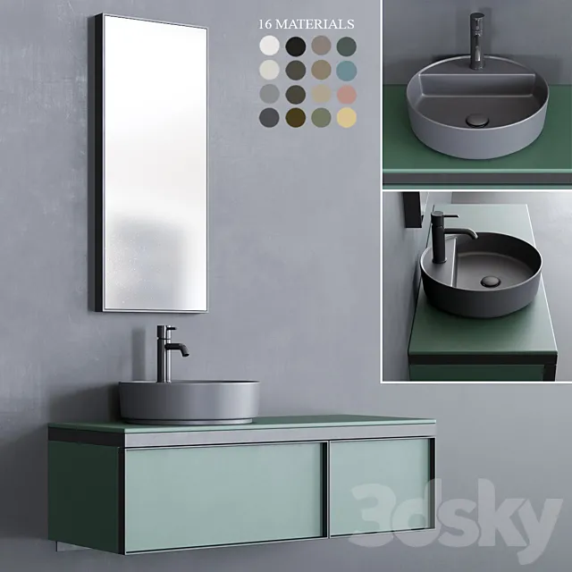 Ceramica Cielo Multiplo set 7 3D Model