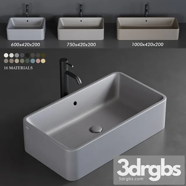 Ceramica Cielo Shui Countertop Washbasin 3D Model Free