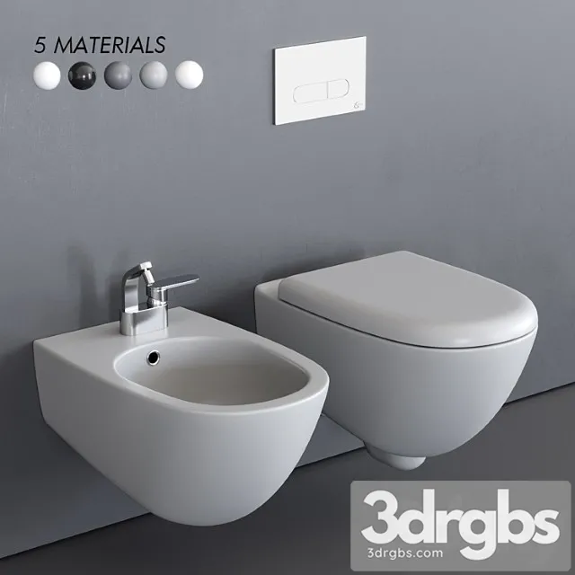 Ceramica Flaminia Spin Wall Hung Wc 2 3D Model Free